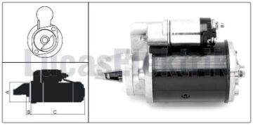 LUCAS 61924013  MARŞ MOTORU BAŞAK MOTOR  12V 2,5 KW 11 DİŞ