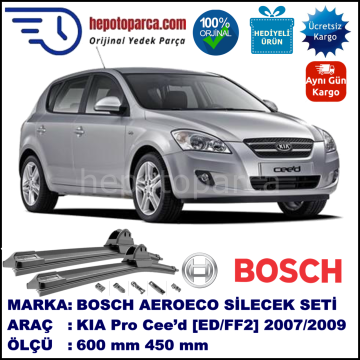 KIA Pro Cee’d [ED/FF2] 10.2007-06.2009, 600 / 450 mm. BOSCH AEROECO Aparatlı Muz Silecek