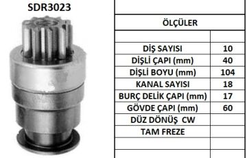 SDR3023  MARS DISLISI-10DIS  NIPPO DENSO-SAMS UNG-DAEWOOJOHN DEERE