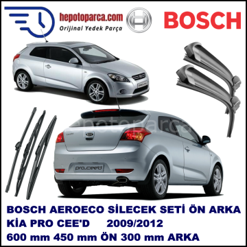KIA Pro Cee’d [ED/FF2] 07,2009-12,2012 Bosch Aeroeco Ön ve Arka Silecek Takımı