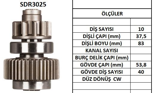 SDR3025  MARS DISLISI-10DIS TOYOTA HILUX 2.8