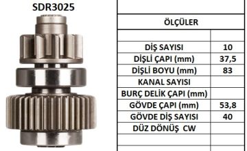 SDR3025  MARS DISLISI-10DIS TOYOTA HILUX 2.8