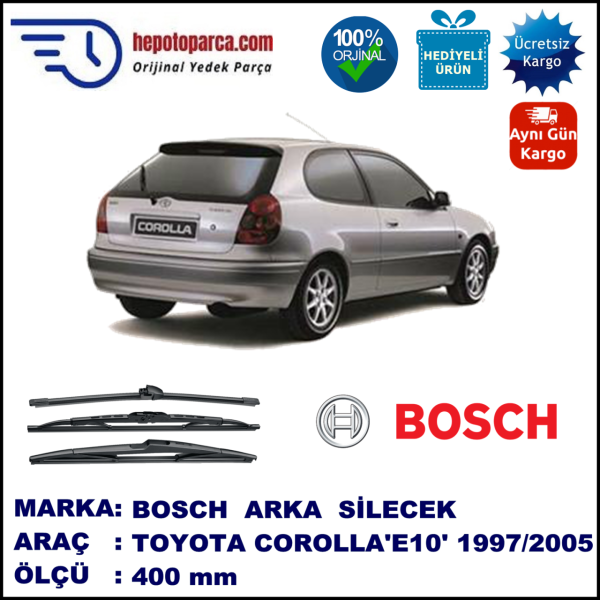 TOYOTA Corolla Hatchback [E11] 400 mm 05.1997-07.2001 BOSCH Arka Silecek