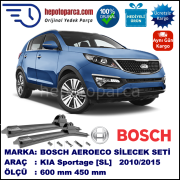 KIA Sportage [SL] 07.2010-..., 600 / 450 mm. BOSCH AEROECO Aparatlı Muz Silecek