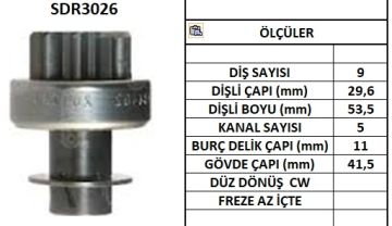 SDR3026  MARS DISLISI-9DIS TOYOTA 4K,5K
