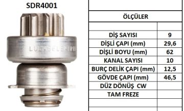 SDR4001  MARS DISLISI-9DIS HONDA CIVIC,ACCORD -NISSAN DATSUN