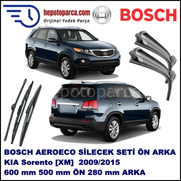 KIA Sorento [XM] 09,2009-,,, Bosch Aeroeco Ön ve Arka Silecek Takımı