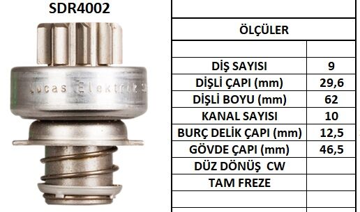 SDR4002  MARS DISLISI-9DIS  NISSAN-DATSUN BLU EBIRD 1.6,1.8LAUREL 2.4,PATROL 2.8,4.0