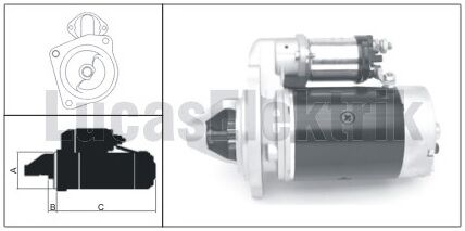 LUCAS 61924098 MARŞ MOTORU 12V 3,5 KW 9 DİŞ YM NEWHOLLAND