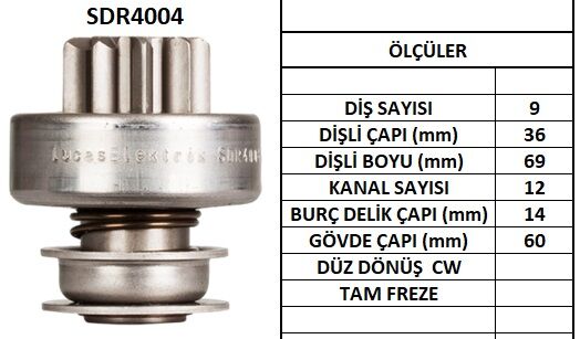 SDR4004  MARS DISLISI-9DIS NISSAN DATSUN PATR OL PICKUP,TERRANO - HITACHI - ISUZU
