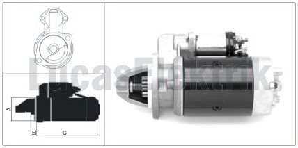 LUCAS 61924071 MARŞ MOTORU ANADOLU TERS DÖNÜŞ 12V 2,5 KW 9 DİŞ