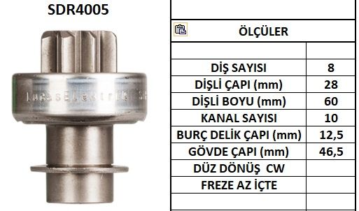 SDR4005  MARS DISLISI-8DIS  NISSAN DATSUN BLU EBIRD,LAUREL,PRAIRAE,STANZA,URVAN