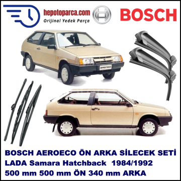 LADA Samara Hatchback  01,1984-,,, Bosch Aeroeco Ön ve Arka Silecek Takımı
