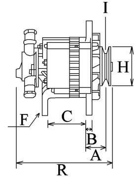 F032112210 Alternatör Mitsubishi Canter 60 3.3 4D3 1T 01-07-1986 -,Mitsubishi Canter 60 3.3 4D31T 01-07-1986 -