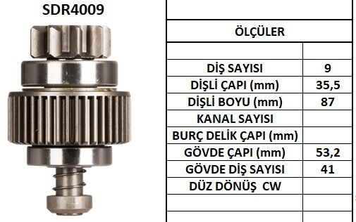 SDR4009  MARS DISLISI-9DIS  NISSAN LEVEND 300 0,FORK LIFT,PATROL 3.3D,VANETTE D