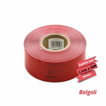 2406056 REFLEKTİF PETEKLİ FOSFOR 50M KIRMIZI BELGELİ