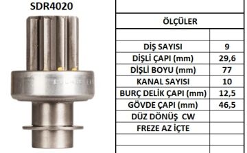 SDR4020  MARS DISLISI-9DIS HONDA CIVIC,CRX -  ROVER 213