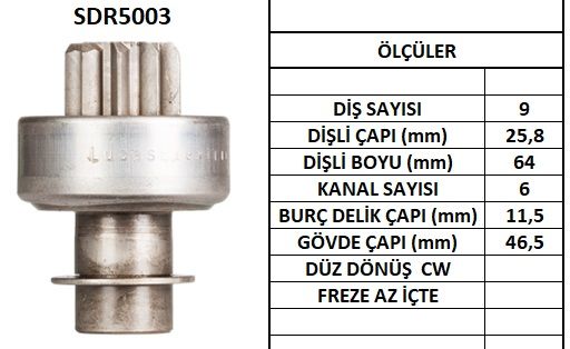 SDR5003  MARS DISLISI-9DIS FIAT BRAVA 1.4,1.6 ,PANDA YOUNG,PUNTO,PALIO,UNO - LANCIA - DEDRA - DELTA Y 1.1,1.2