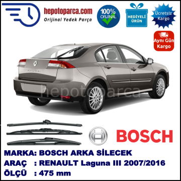 RENAULT Laguna III [BT.] 475 mm 07.2007-... BOSCH Arka Silecek