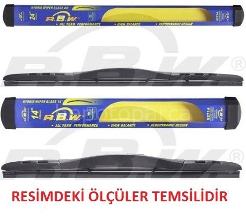 VW Bora Variant [1J6] 09.98-05.02 530 / 480 mm. RBW Hybrid Silecek Seti. U Kanca Uyumlu Hibrit