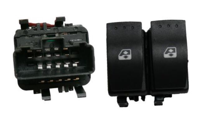 AN0451 ANAHTAR CAM  RENAULT CLIO II SOL SIYAH  SOKETLİ