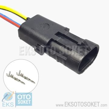 2C068E 2 PİN OTO ELEKTRİK TESİSAT SOKETİ