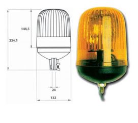 YD-D-0067 432/12 TEPE İKAZ LAMBASI 12V CIVATA BAĞL LANTILI