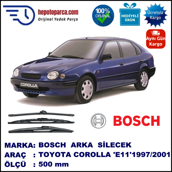 TOYOTA Corolla Liftback [E11] 500 mm 05.1997-11.2001 BOSCH Arka Silecek