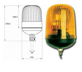 YD-D-0068 432/24 TEPE İKAZ LAMBASI 24V CIVATA BAĞL KN+ÇAKMAK