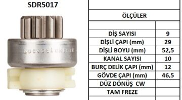 SDR5017  MARS DISLISI-9DIS BMW 318I,324D,524D -LANCIA K 2.0,2.4TD