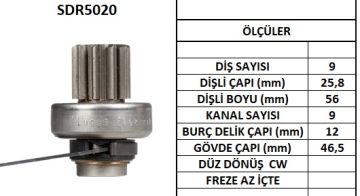 SDR5020  MARS DISLISI-9DIS LAND ROVER DEFENDE R 110,90 3.9L RANGEROVER