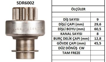 SDR6002  MARS DISLISI-9DIS MAZDA 323-NISSAN D ATSUN -MITSUBISHI