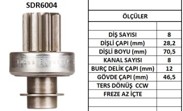 SDR6004  MARS DISLISI-8DIS MITSUBISHI-HONDA-N ISSAN DATSUNTERS FREZE