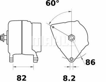 MG 476 Z1660 28V 55A LETRİKA MAHLE ISKRA MG476 72735475 11204412500   3838922070859 0118 3461