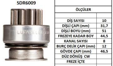 SDR6009  MARS DISLISI-10DIS MAZDA 626 2.0 - N ISSAN DATSUN-FORD
