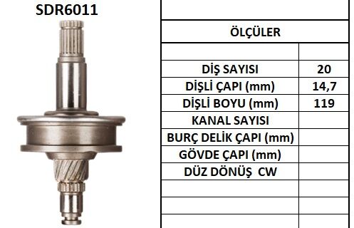 SDR6011  MARS DISLISI-20DIS MITSUBISHI PAJERO  2.3TD,2.5TD