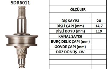 SDR6011  MARS DISLISI-20DIS MITSUBISHI PAJERO  2.3TD,2.5TD