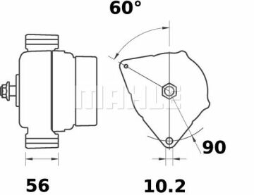 MG 147 Z1660 28V 110A LETRİKA MAHLE ISKRA MG147 72735146 11204285500   3838922070217