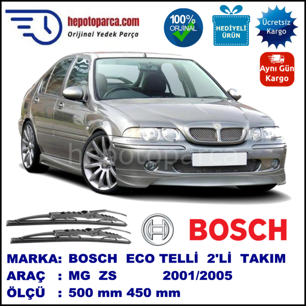 MG ZS  10.01-05.05 500 / 450 mm. BOSCH ECO Telli Silecek 2'li Takım