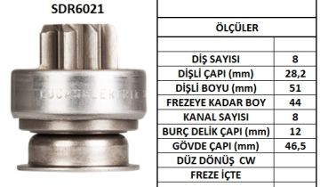 SDR6021  MARS DISLISI-8DIS HYUNDAI ELANTRA,SO NATA-SUZUKIVITARA-NISSAN DATSUN-MITSUBISHI GALANT 2.0,2.4,3.0