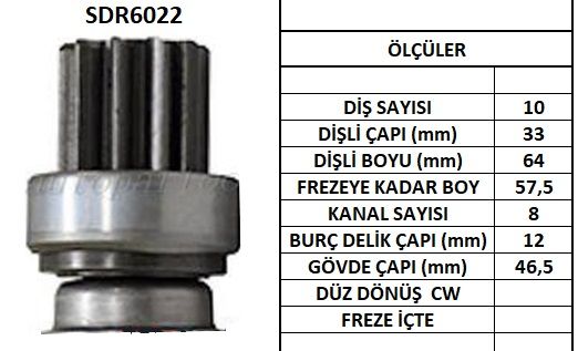 SDR6022  MARS DISLISI-10DIS CHRYSLER JEEP LIB ERTY-MITSUBISH