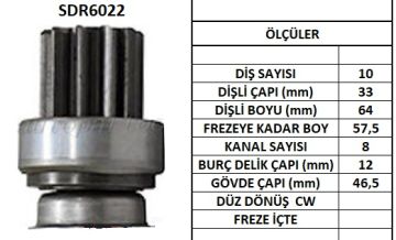 SDR6022  MARS DISLISI-10DIS CHRYSLER JEEP LIB ERTY-MITSUBISH