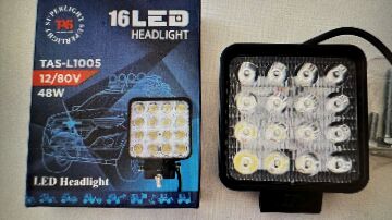 TASL1005 12V-80V  16 LEDLİ ÇALIŞMA LAMBASI 48W 35M KARE