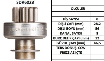 SDR6028  MARS DISLISI-8DIS KIA PRIDE