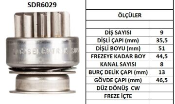 SDR6029  MARS DISLISI-9DIS GENERAL MOTOR S10  DIZEL
