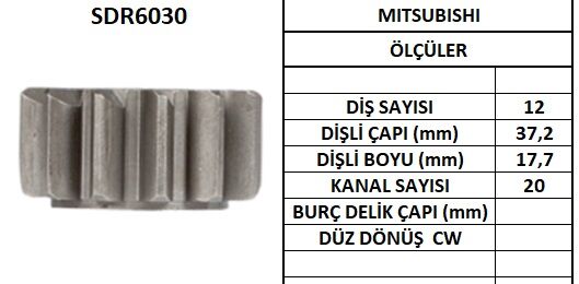 SDR6030  MARS DISLISI-12DIS MITSUBISHI CANTER