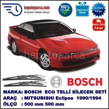 MITSUBISHI Eclipse [D2/3] 01.90-03.94 500 / 500 mm. BOSCH ECO Telli Silecek 2'li Takım