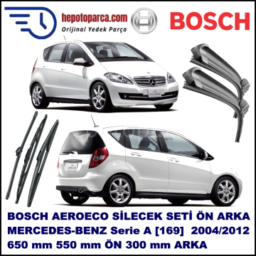 MERCEDES-BENZ Serie A [169] 09,2004-06,2012 Bosch Aeroeco Ön ve Arka Silecek Takımı