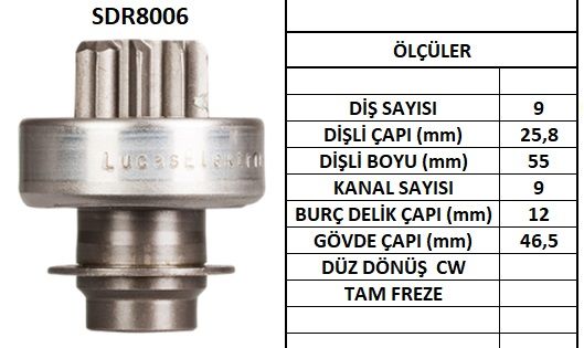 SDR8006  MARS DISLISI-9DIS  CITROEN BX16,CX-P EUGEOT 309,405,504,505 - RENAULT MASTER,TRAFIC,R4,R5,R9,R11,R18