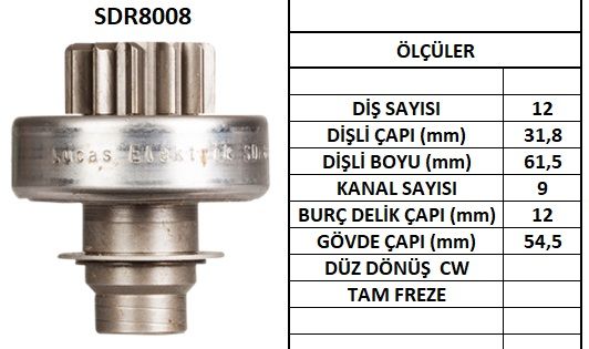 SDR8008  MARS DISLISI-12DIS R18,R12 DIZEL,ESC APE T,FUEGO TDMASTER D